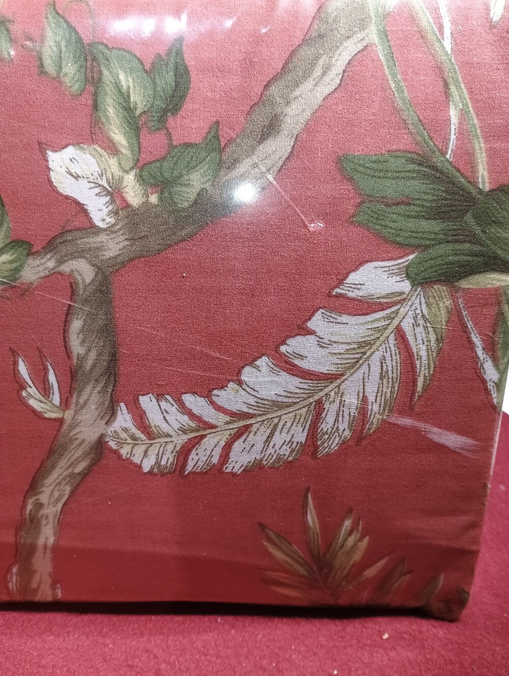 Vintage Superfit Panama Collection Percale Queen Sheet Set Coral Floral Tropical - Picture 2 of 6